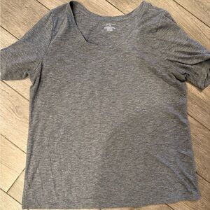 Lane Bryant Heather Gray Short Sleeve Top